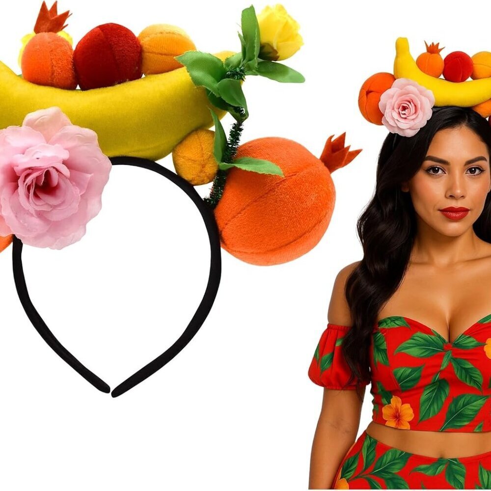 Tropical Fruit Headband Womens Decorated Festival Accessories One Size